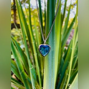 Blue Heart Necklace